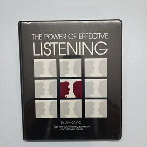 The Power of Effective Listening 4 Cassette Tapes by Jim Cairo 1989 Work Book